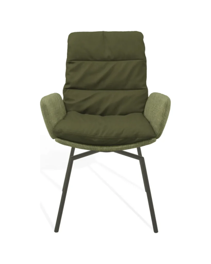 KFF ARVA Stuhl mit Armlehnen in Grün